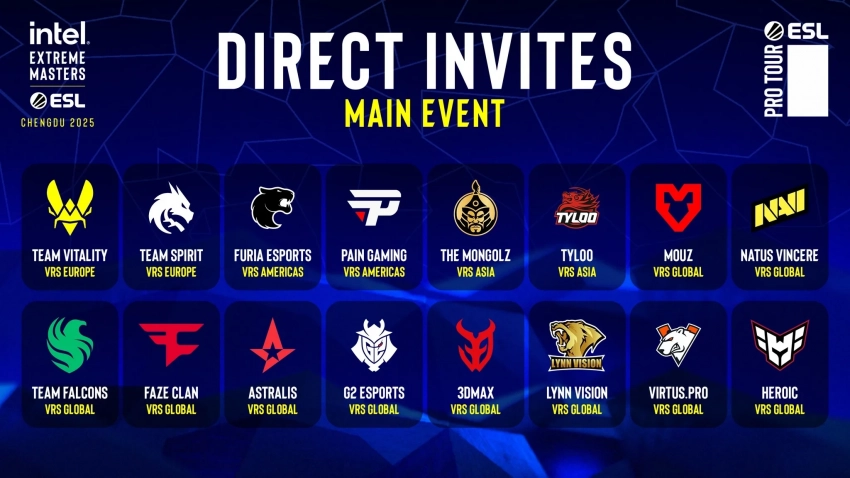 ESL объявил состав участников IEM Chengdu 2025 по Counter-Strike 2